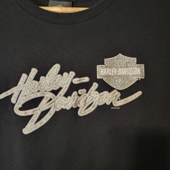 Harley-Davidson Motor Cycles T-Shirt Painted Post New York Size Large - Picture 2 of 7